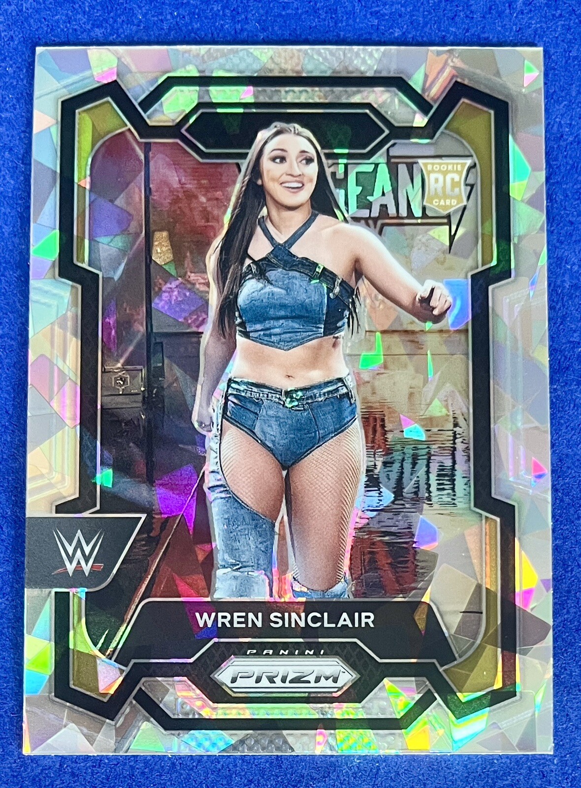 Wren Sinclair 2024 Panini Prizm WWE CRACKED ICE PRIZM Rookie #195 NXT