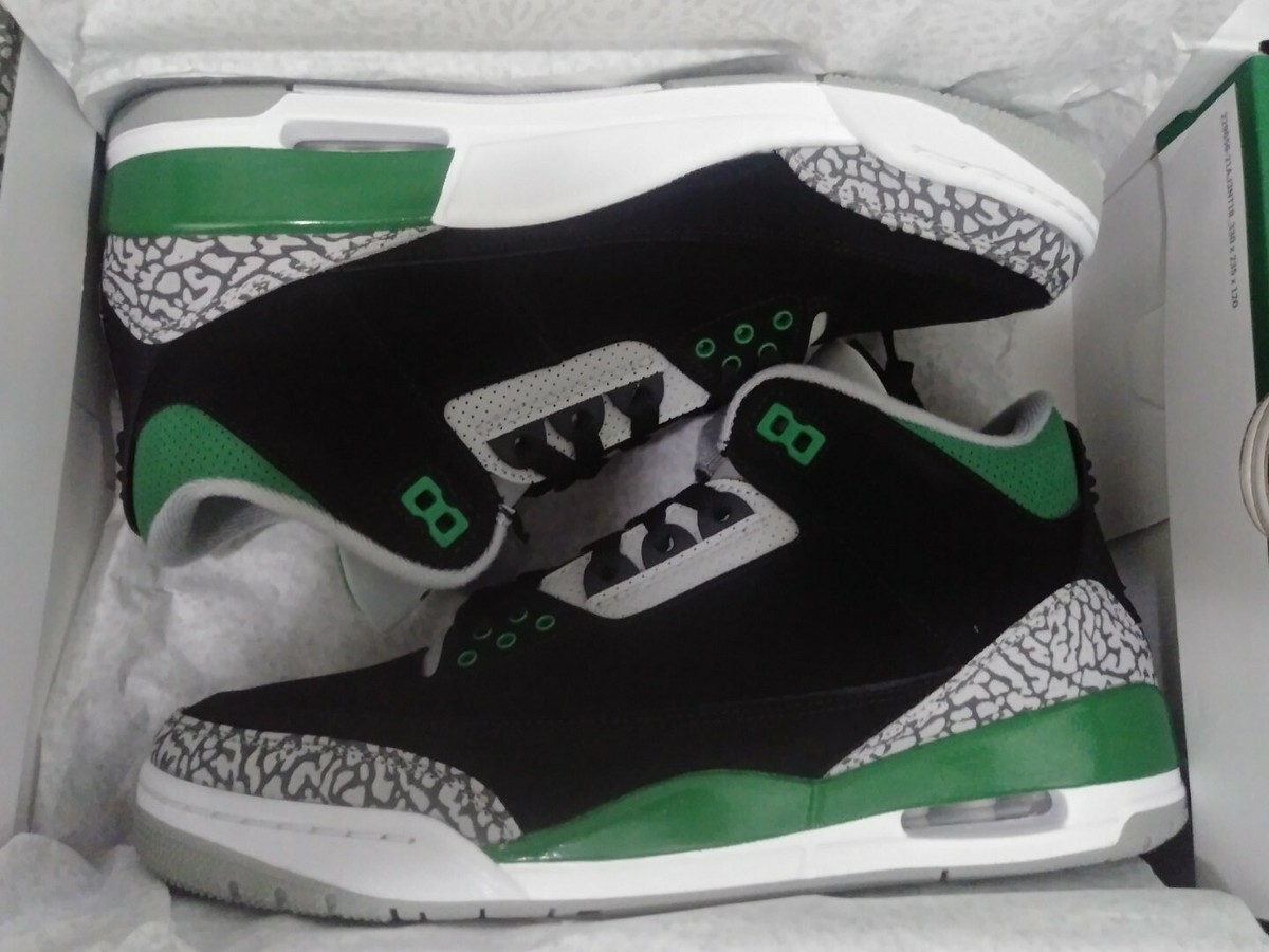 Air Jordan 3 Retro 'Pine Green' Black/Pine Green-Silver-White