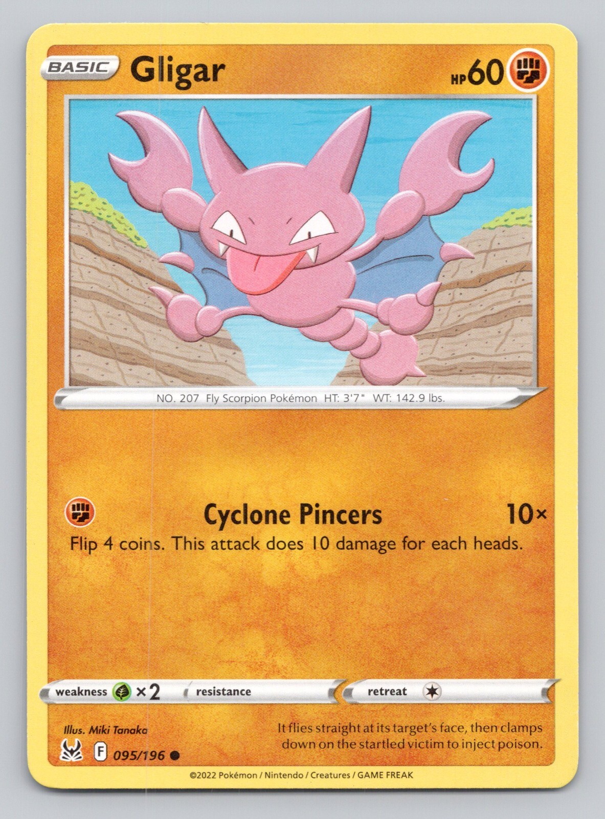 2022 Gligar Pokemon Card Lost Origin Base Set #95
