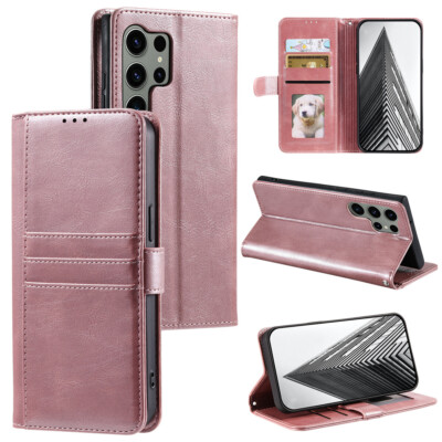 Leather Flip Case Wallet Card Cover For Samsung S26 S25 S24 Ultra S23 S22 S21 FE