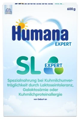 HUMANA VERTRIEBS GMBH Humana SL Expert 4x600g – Vorratspack Pulver – lactosefreie Spezialnahrung