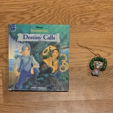 Disney Pocahontas Destiny Calls vtg Picture BOOK & ORNAMENT Meeko Christmas Tree