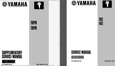 YAMAHA T8 FT8 F8 Outboards Service ,Owner's and Parts Manual CD | eBay