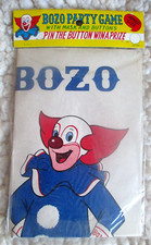 Vintage 1960'S Sealed in Package TV Clown BOZO PARTY GAME with Mask  Buttons