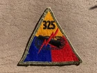 WW2 US Army Military 325th Tank Battalion Shoulder Patch Insignia