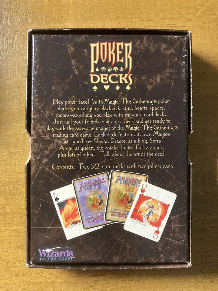 MTG✨POKER DECK SET (Opened) 1998✨NM/M ULTRA RARE Vintage MTG Art UNPLAYED Org Pk - Image 3 of 4