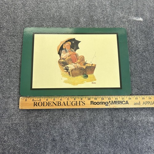 "Gone Fishing" Wood Collectable Norman Rockwell 1958 The Saturday Evening Post - Picture 4 of 6