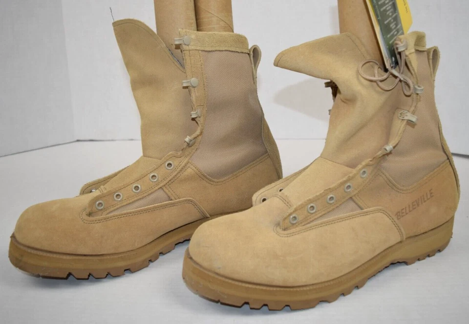 Botas de Combate Belleville 00s Bronceadas Desierto Combate Talla 12.5 c.2003 Hechas en EE. UU. Foto 4 de 4