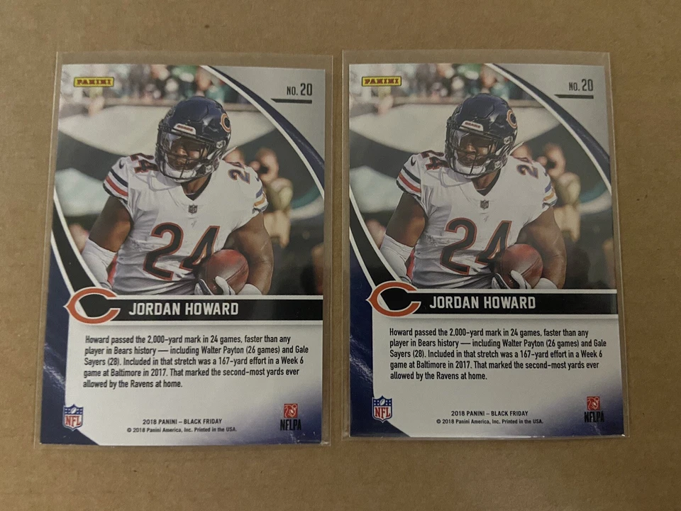 2018 Panini Black Friday #20 Jordan Howard (2) - Image 2 of 2