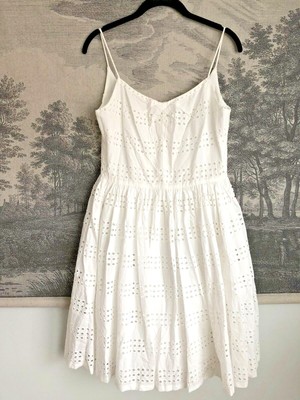 white cotton a line dress