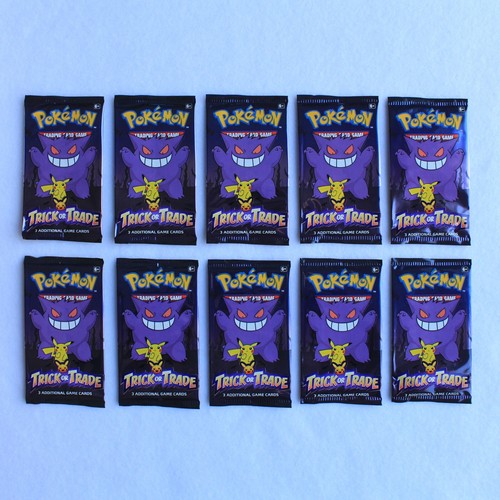 Pokemon TCG Sealed HALLOWEEN BOOster Trick or Trade 10 PACKS 30 Cards Gengar