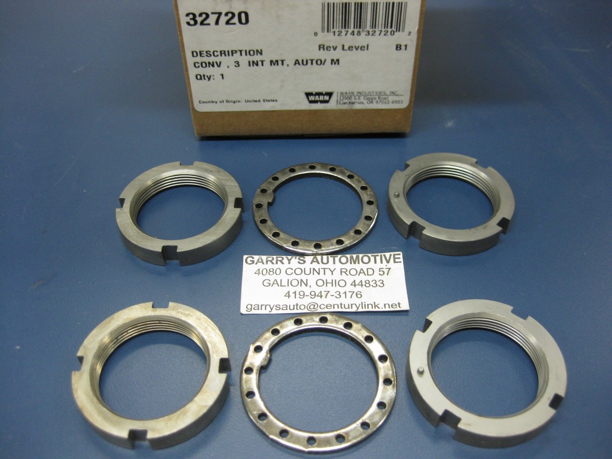 Warn 32720 Spindle Nut Conversion Kit 1/2 & 3/4 ton 4WD Wheel