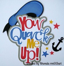 Disney duck vacation paper piecing title premade scrapbook page Rhonda rm613art