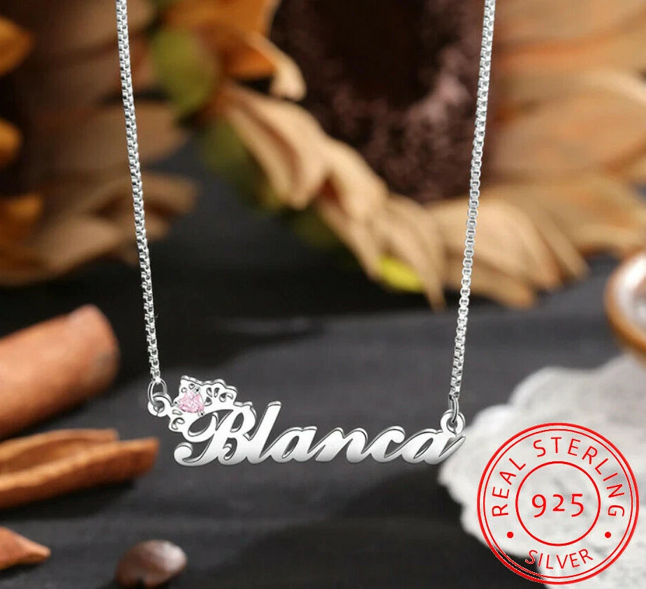 Custom silver necklace sale