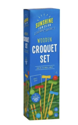 Sun Shine Fun Club Holz Krocket Set 18-teilig Set Sommer