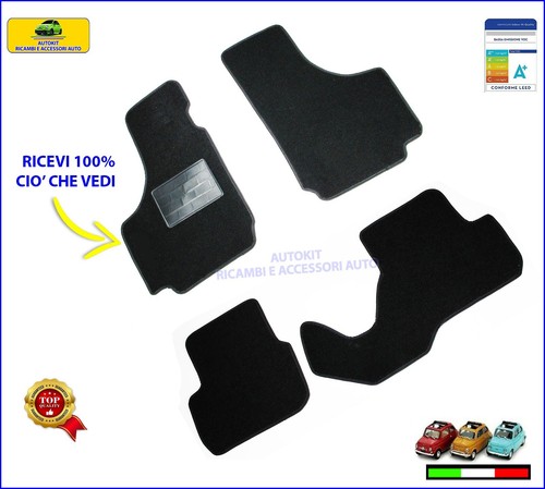 Tappetini Fiat 500 epoca tappeti auto su misura antiscivolo per Cinquecento set - Foto 2 di 9