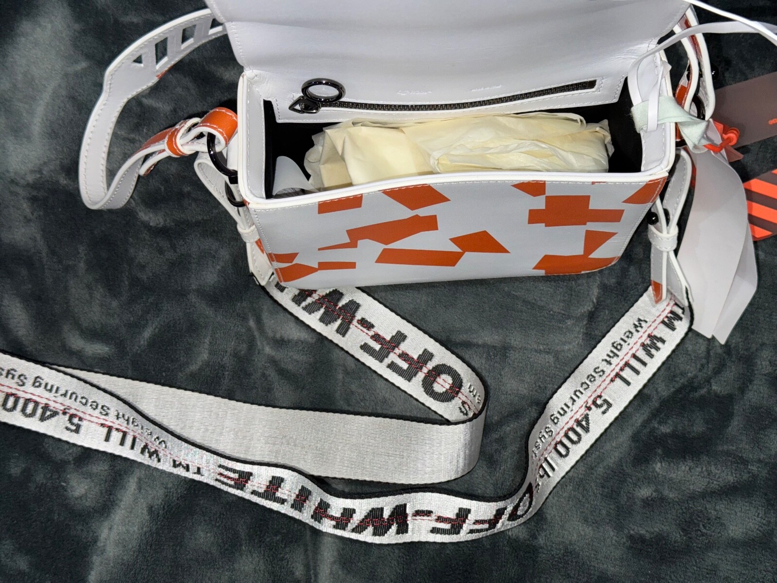 Virgil Abloh 2019 "Off White" MCA Lines Flap Bag Brand New NWT w/dust bag RARE! image 7