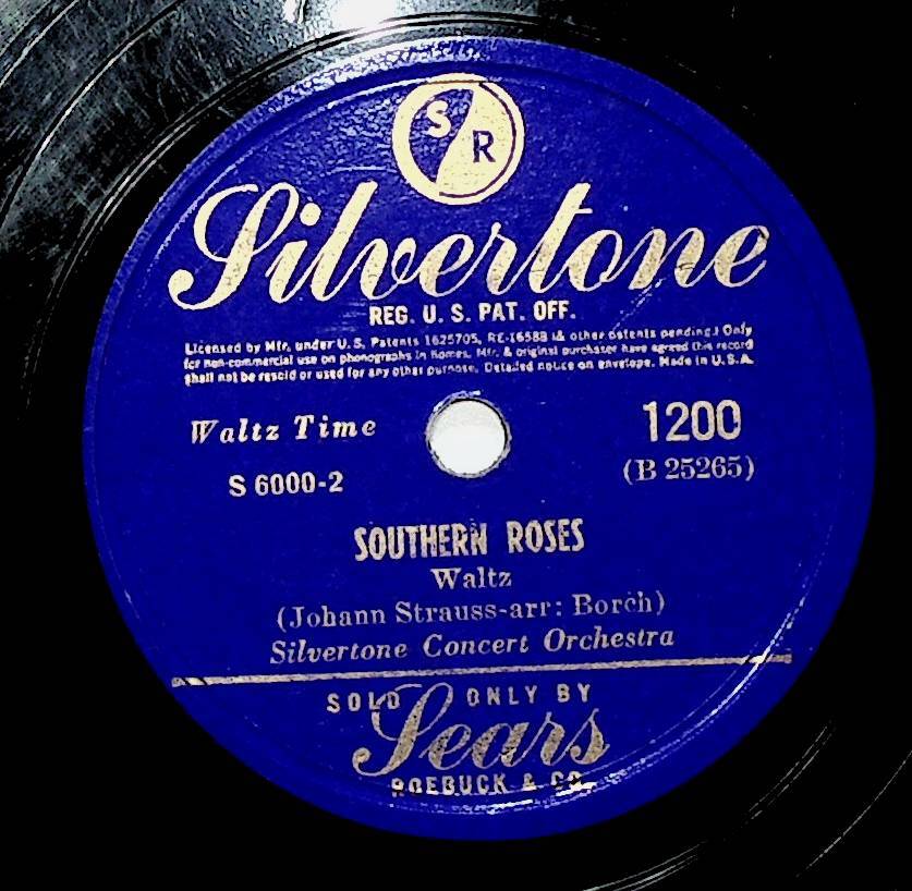 Southern Roses The Skaters Silvertone 1200 Sears Roebuck 78 RPM Record ...