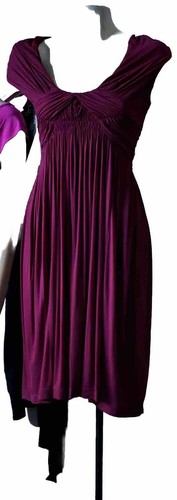 $ 1795 M Donna Karan schwarzes Etikett Kollektion super plissiert Viskose Kleid M - Bild 4 von 15