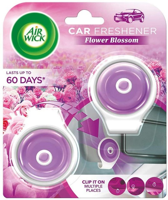 Airwick Car Freshener Vent Clip Flower Blossom 2 X 9g UK for sale