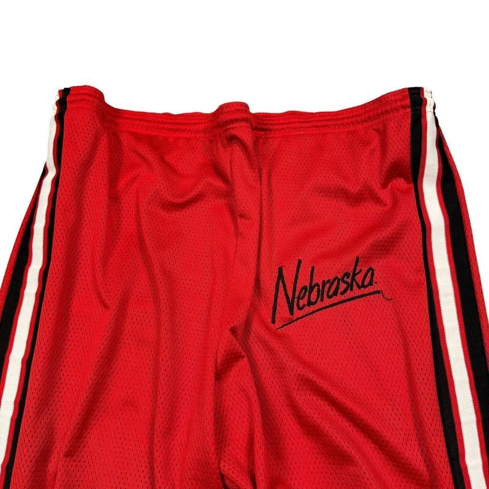 Pantalones deportivos vintage Nebraska Huskers para hombre grandes jersey malla baloncesto Foto 3 de 4
