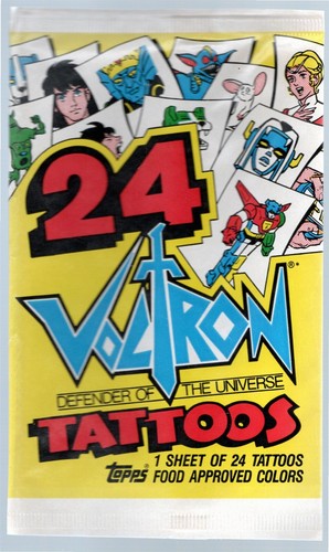 1984 Topps Vintage Voltron Tattoos Box of 36 Packs Defender Of The Universe NEW - Picture 3 of 4