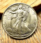 1943 BU MS WALKING LIBERTY HALF DOLLAR 90% Silver