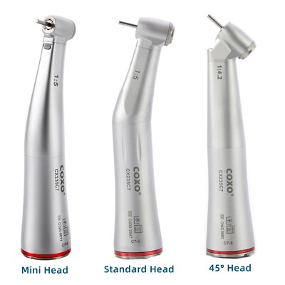 COXO Optic Fiber 1:5/1:4.2 Contra Angle Handpiece CX235C7 Mini Standard 45° Head