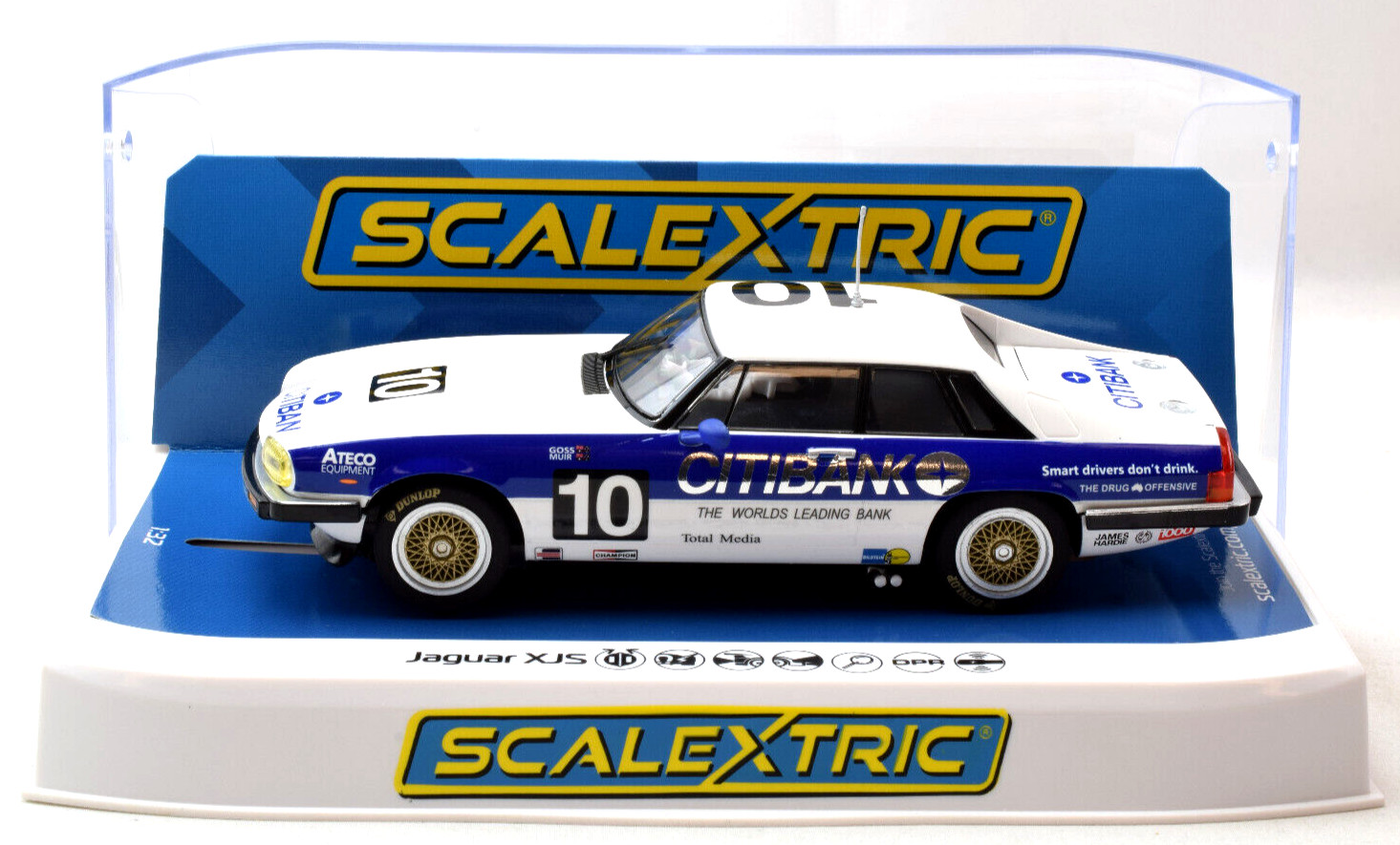 Масштабный электромобиль Citibank Jaguar XJS -86 Bathurst DPR с фарами и 132 прорезями для карт C4400 7890₽