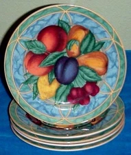 Victoria & Beale Casual FORBIDDEN FRUIT Luncheon Salad Plates  9024 Set of 5