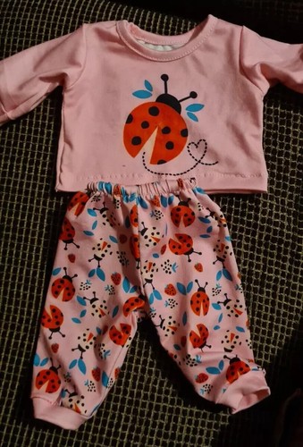 18 inch 45cm doll ladybird pyjamas for our generation designafriend babyborn etc - Picture 3 of 3