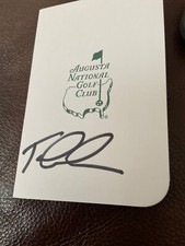 PGA  TOM LEHMAN  SIGNED MASTERS SCORECARD COA