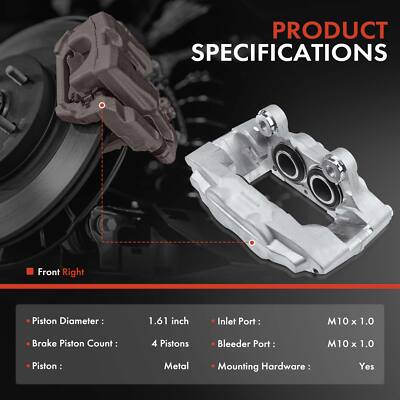 4Piston Disc Brake Caliper for Nissan 300ZX 1990 1991 1992 Front