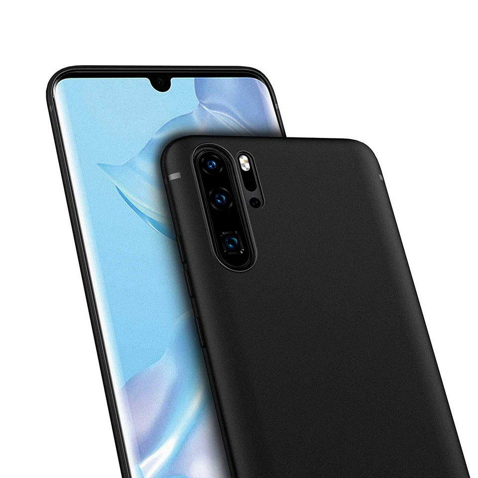 COVER CUSTODIA PER HUAWEI P30 PRO P 30 PRO NERO OPACO TPU SLIM MORBIDA ULTRASLIM - Immagine 4 di 4