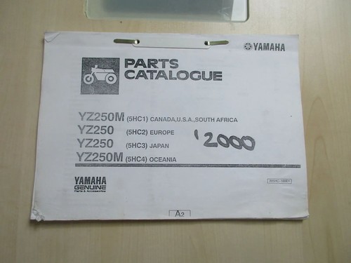 Yamaha YZ 250 M YZ 250 Katalog części zamiennych Catalogue 205HC-100E1