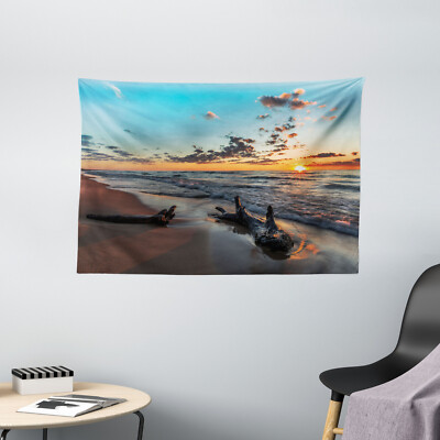 Sonnenuntergang Wandteppich Bewölkter Himmel Digital View Dekorativ Wohnzimme...