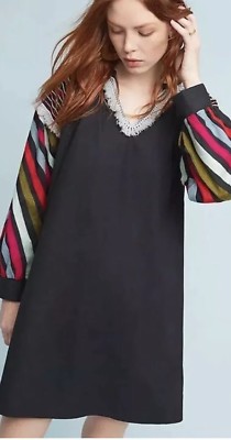 NEW ANTHROPOLOGIE CHANTIK CHEVRON EMBELLISHED DRESS medium | eBay UK