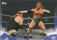 #24 Joe Coffey def Dave Mastiff in Last Man Stand 2020 Topps WWE NXT BLUE 36/50