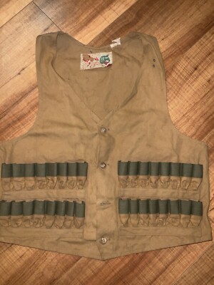 Vintage 1920s Duxbak Vest Shooting Hunting Sanforized Rainproof Utica NY Sz  S/m