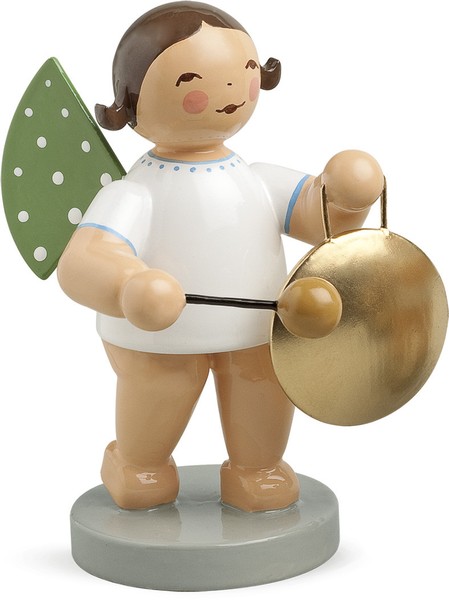 Wendt & KüHn, Engel Mit Gong , 650/71, Geschenk Geburtstag PräSent Engelmusikant-image