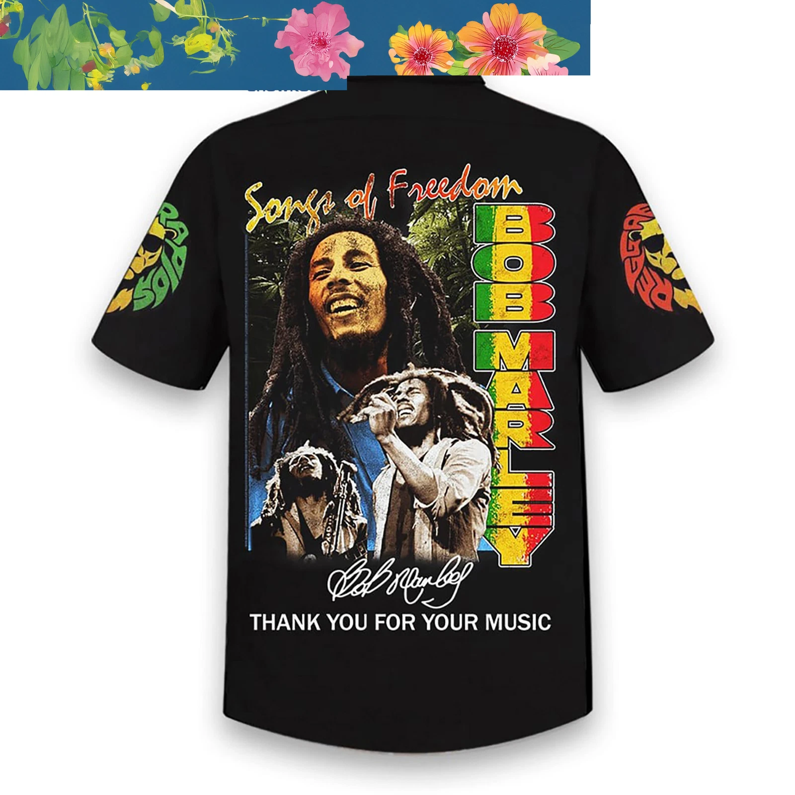 Bob Marley Thankful For Music Hawaiian Shirts