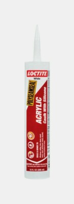 Loctite Polyseamseal WHITE ACRYLIC Silicone Caulk Sealant 10 oz Low Odor 1507600