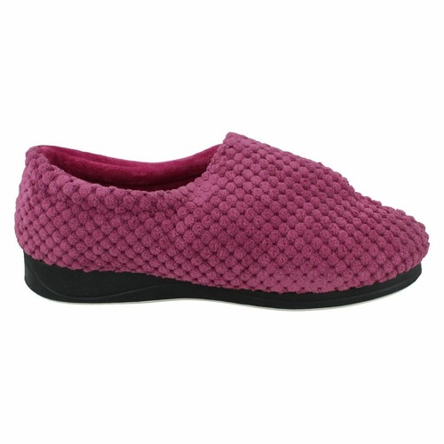Pantuflas de gancho y correa de bucle para damas almohadillas ajuste ancho EE - Imagen 65 de 98