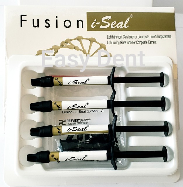 2 X Prevest Denpro Light Curing Glass Ionomer Composite Cement Fusion I