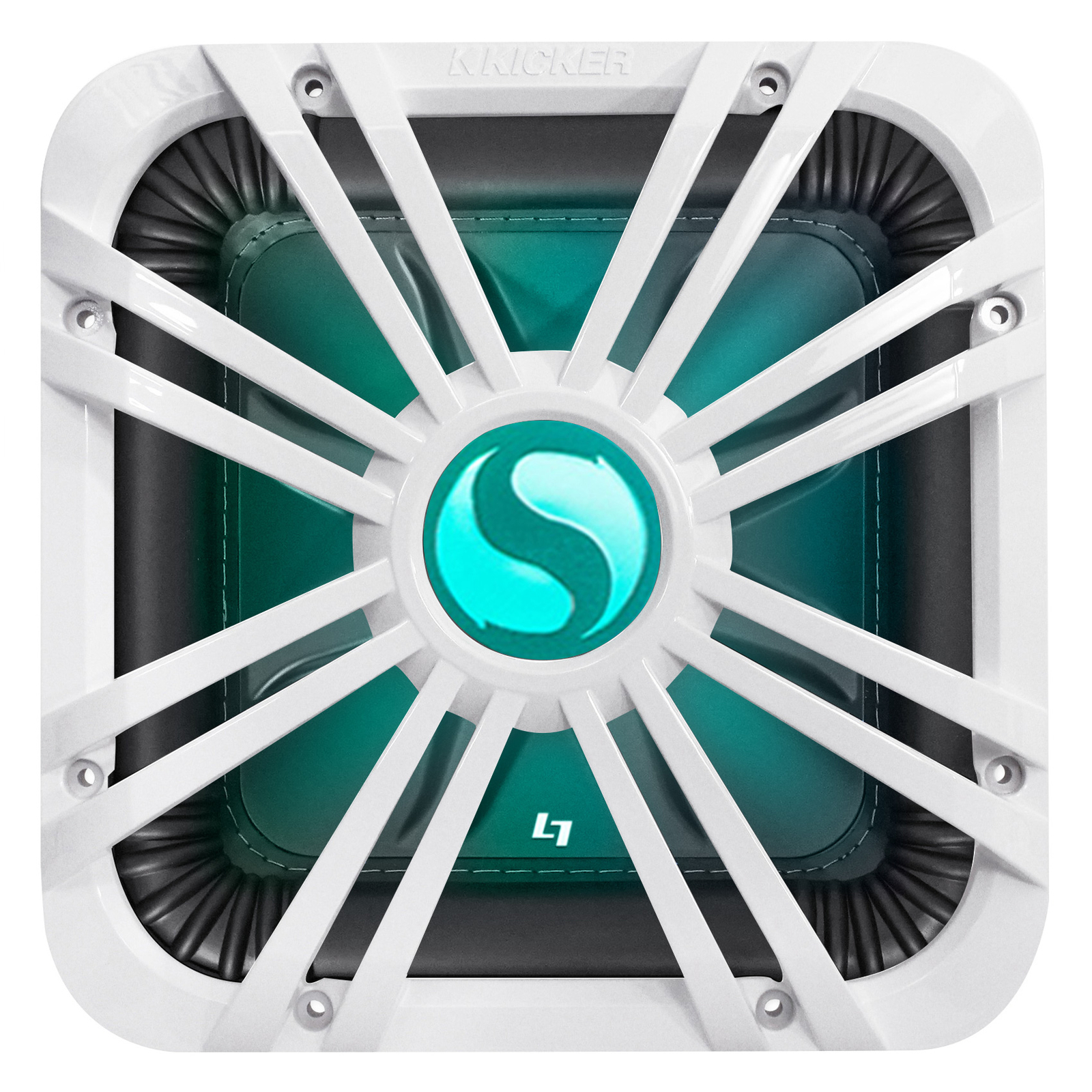 Сабвуфер Kicker L7S104 10 мощностью 1200 Вт 44L7S104 L7S Solo-Baric Белая решетка радиатора со светодиодной подсветкой 41790₽