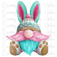 Sublimation Transfer Easter Gnome Ready To Press Heat Transfer