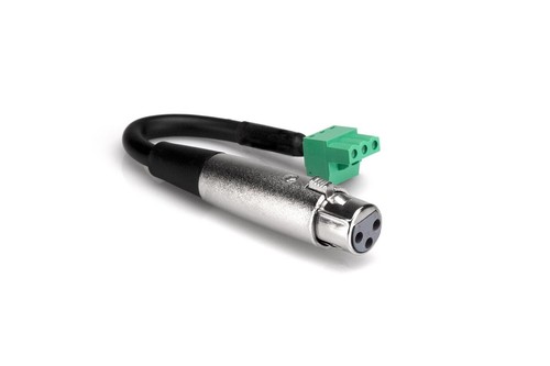 Cable adaptador hembra Hosa PHX-206F A GRANEL | 6 pulgadas XLR3F a PHX3F 3 pines Phoenix - Imagen 4 de 4