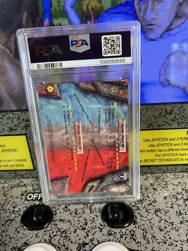 Bowman's Best Derek Jeter Barry Larkin 1994 #95 Salón de la fama clasificación SS PSA 8 casi nuevo-como nuevo Foto 3 de 4