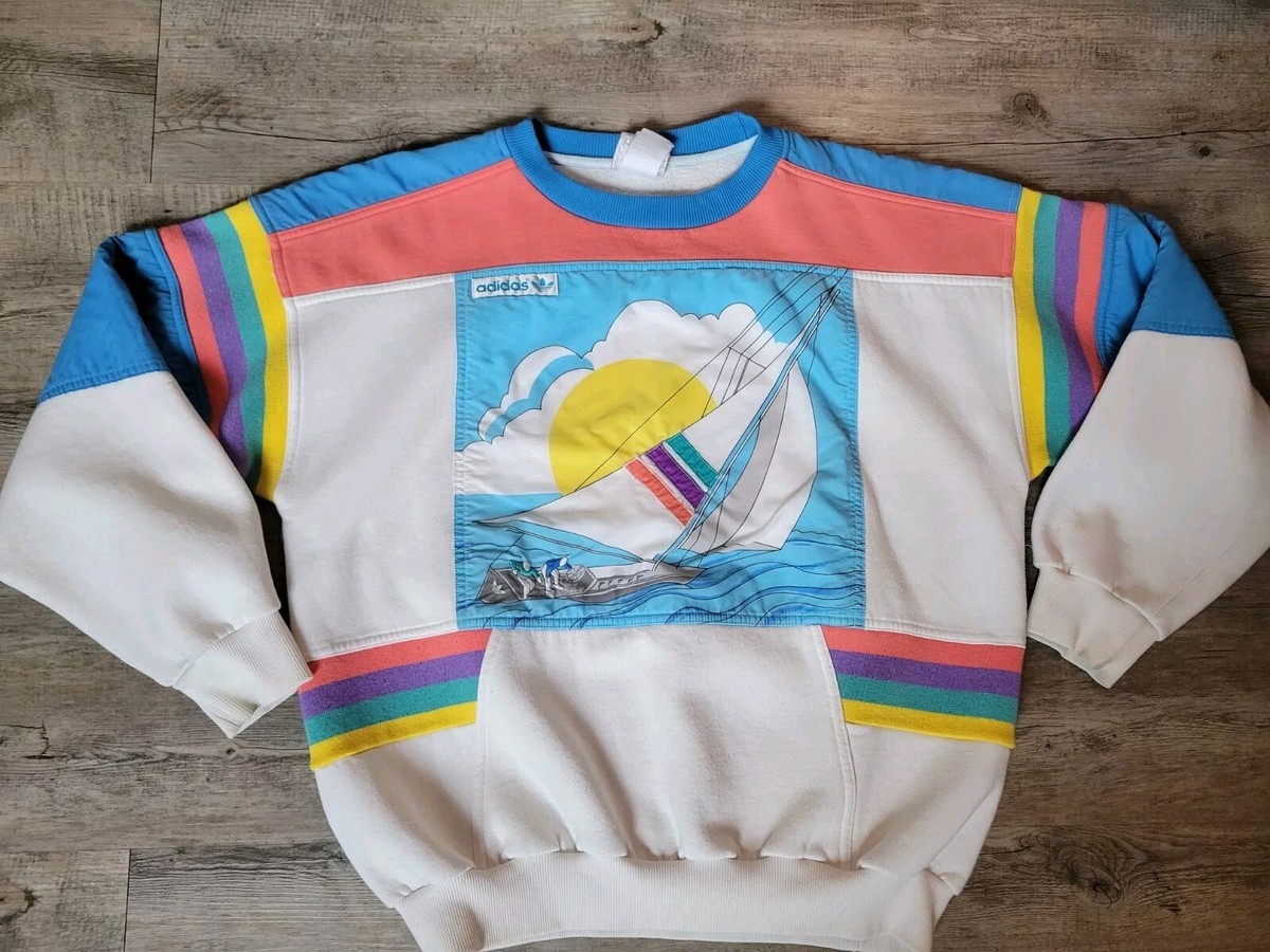 Vintage 80's Mens ADIDAS REGATTA Sailing Sweatshirt Crew Vintage 80's Mens ADIDAS REGATTA Sailing Sweatshirt Crew