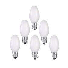 White Night Light Bulbs 6PC